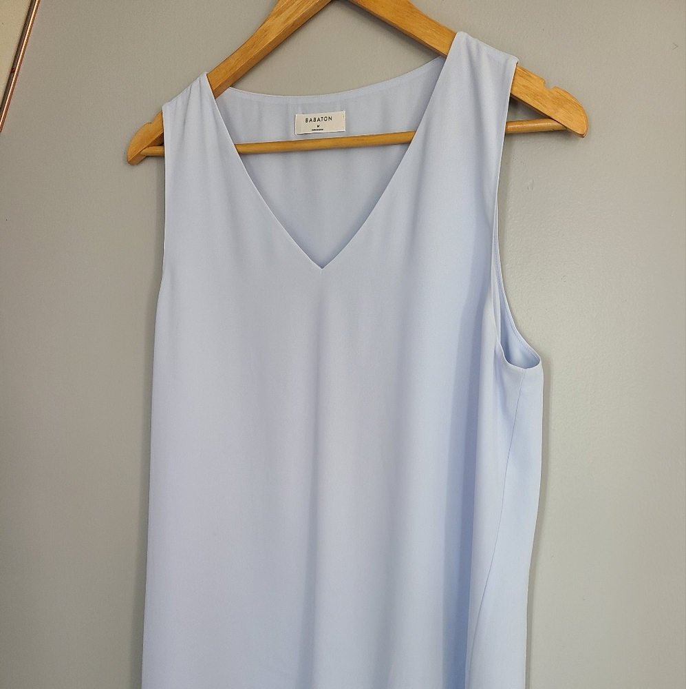 Babaton Murphy long blouse in "glimmer" (light blue)